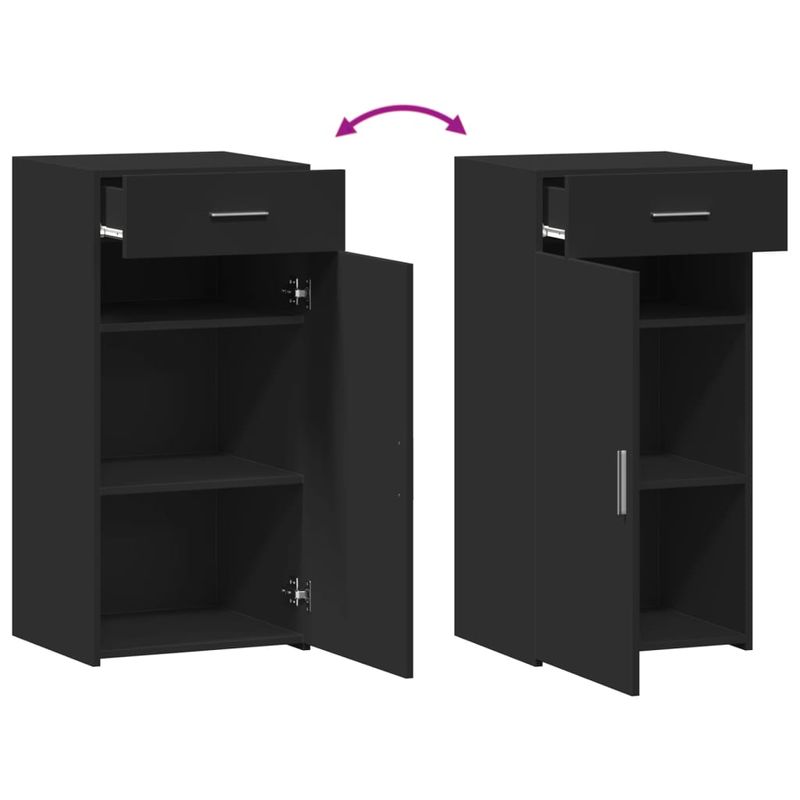 Casa si Gradina - Mobilier - Comode si corpuri - Comode - Dulap, negru, 45x42,5x93 cm, lemn prelucrat - Infinity.ro