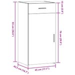 Casa si Gradina - Mobilier - Comode si corpuri - Comode - Dulap, negru, 45x42,5x93 cm, lemn prelucrat - Infinity.ro