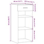 Casa si Gradina - Mobilier - Comode si corpuri - Comode - Dulap, stejar sonoma, 40x42,5x93 cm, lemn prelucrat - Infinity.ro