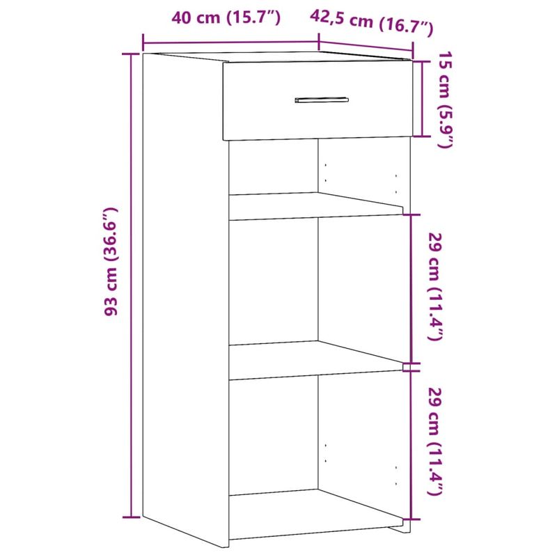 Casa si Gradina - Mobilier - Comode si corpuri - Comode - Dulap, stejar sonoma, 40x42,5x93 cm, lemn prelucrat - Infinity.ro