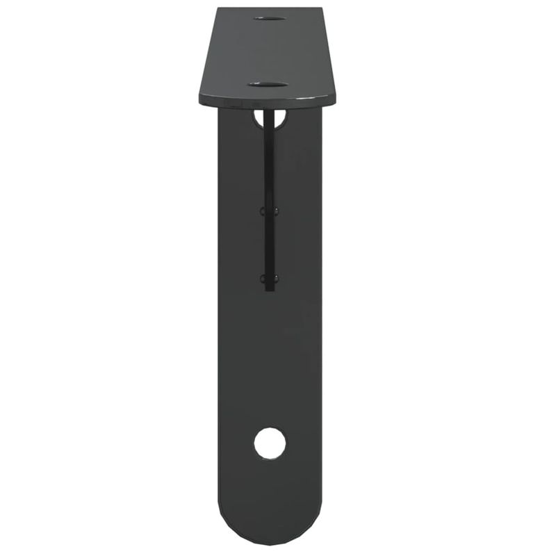 Casa si Gradina - Mobilier - Biblioteci si rafturi - Rafturi - Suporturi rafturi, 4 buc., 20x2,5x14 cm, negru, otel inoxidabil - Infinity.ro