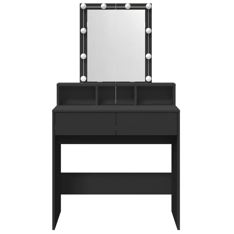 Casa si Gradina - Mobilier - Comode si corpuri - Masute de toaleta - Masa de toaleta cu LED, negru, 80x41x144,5 cm - Infinity.ro