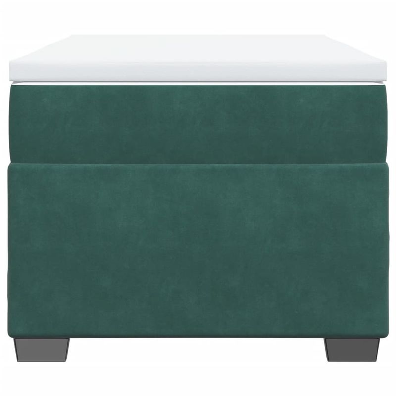 Casa si Gradina - Mobilier - Paturi si accesorii - Paturi - Pat continental cu saltea, verde inchis, 80x200 cm, catifea - Infinity.ro