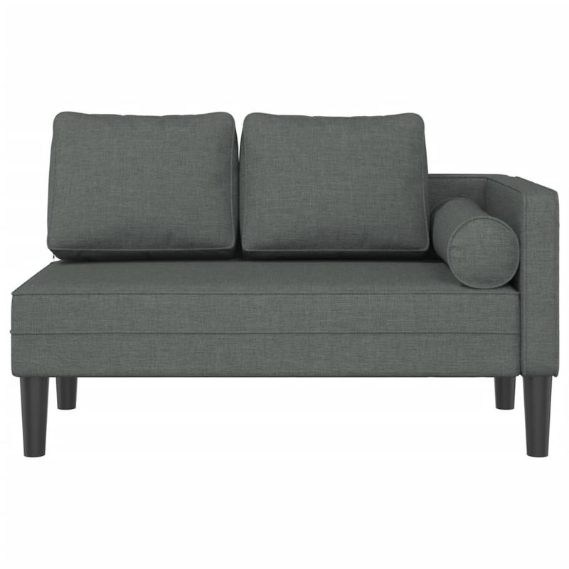 Casa si Gradina - Mobilier - Scaune si fotolii - Fotolii - Sezlong cu perne, gri inchis, material textil - Infinity.ro
