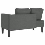 Casa si Gradina - Mobilier - Scaune si fotolii - Fotolii - Sezlong cu perne, gri inchis, material textil - Infinity.ro