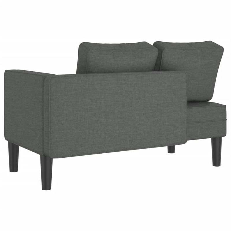 Casa si Gradina - Mobilier - Scaune si fotolii - Fotolii - Sezlong cu perne, gri inchis, material textil - Infinity.ro