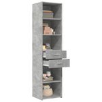 Casa si Gradina - Mobilier - Comode si corpuri - Corpuri bucatarie - Dulap inalt, gri beton, 45x42,5x185 cm, lemn compozit - Infinity.ro