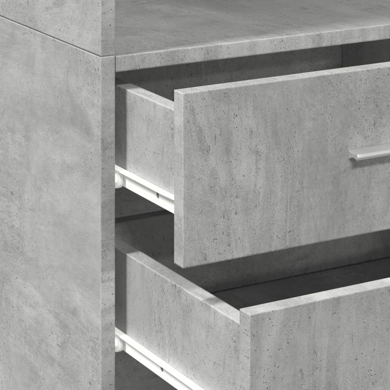 Casa si Gradina - Mobilier - Comode si corpuri - Corpuri bucatarie - Dulap inalt, gri beton, 45x42,5x185 cm, lemn compozit - Infinity.ro