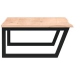 Casa si Gradina - Mobilier - Comode si corpuri - Masute de toaleta - Raft pentru lavoar montat pe perete, otel și lemn masiv stejar, maro și negru, mărime 100x60x2 cm, model trapez - Infinity.ro