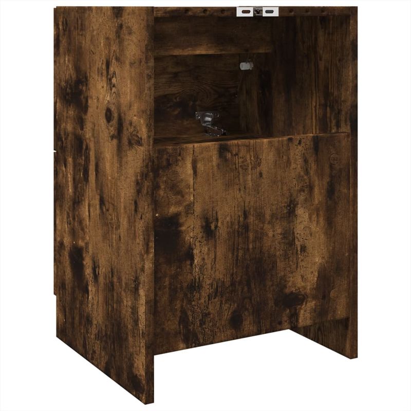 Casa si Gradina - Mobilier - Mobilier baie - Comode baie - Dulap de chiuveta, stejar afumat, 40x37x59 cm, lemn prelucrat - Infinity.ro