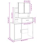 Casa si Gradina - Mobilier - Comode si corpuri - Masute de toaleta - Masa de toaleta cu dulap, stejar sonoma, 80x35x132 cm - Infinity.ro