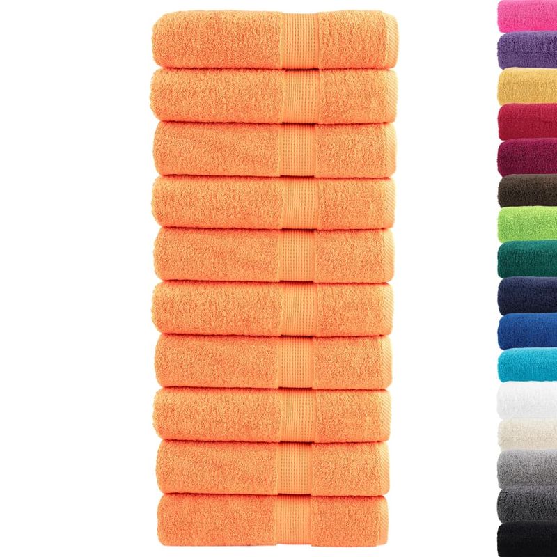 Casa si Gradina - Textile si covoare - Textile baie - Prosoape - Prosoape de maini premium 10buc. 50x100cm 600 gsm 100% bumbac, portocaliu - Infinity.ro