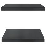 Casa si Gradina - Mobilier - Biblioteci si rafturi - Rafturi - Rafturi de perete, 2 buc., 50x40x3 cm, negru otel inoxidabil - Infinity.ro