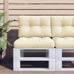 Casa si Gradina - Gradina si terasa - Mobilier exterior - Perne decorative exterior - Perne de paleti, 2 buc., crem, material textil - Infinity.ro