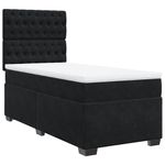 Casa si Gradina - Mobilier - Paturi si accesorii - Paturi - Pat box spring cu saltea, negru, 80x200 cm, catifea - Infinity.ro