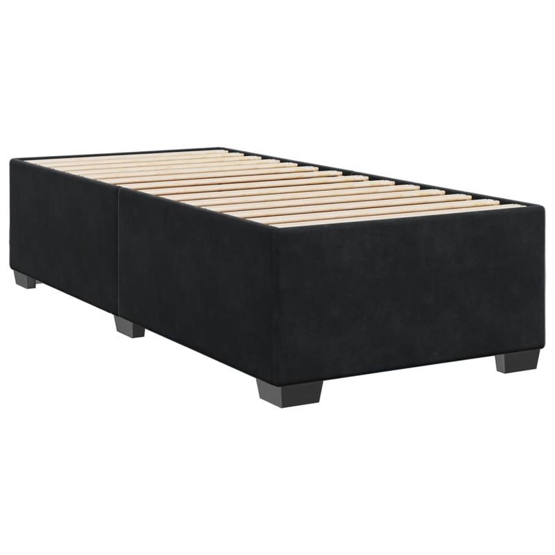 Casa si Gradina - Mobilier - Paturi si accesorii - Paturi - Pat box spring cu saltea, negru, 80x200 cm, catifea - Infinity.ro