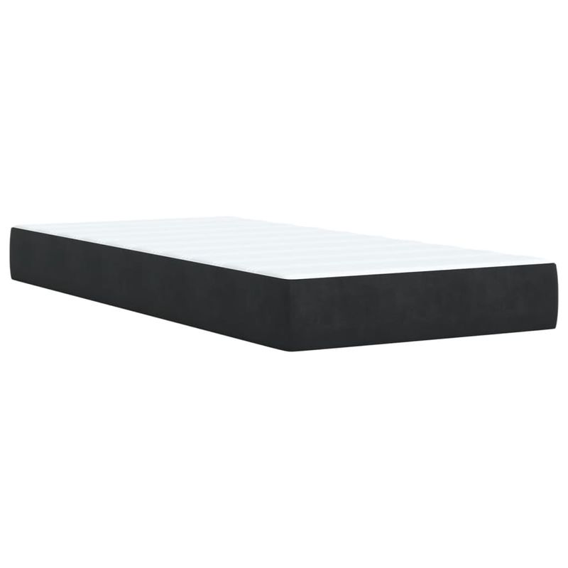 Casa si Gradina - Mobilier - Paturi si accesorii - Paturi - Pat box spring cu saltea, negru, 80x200 cm, catifea - Infinity.ro