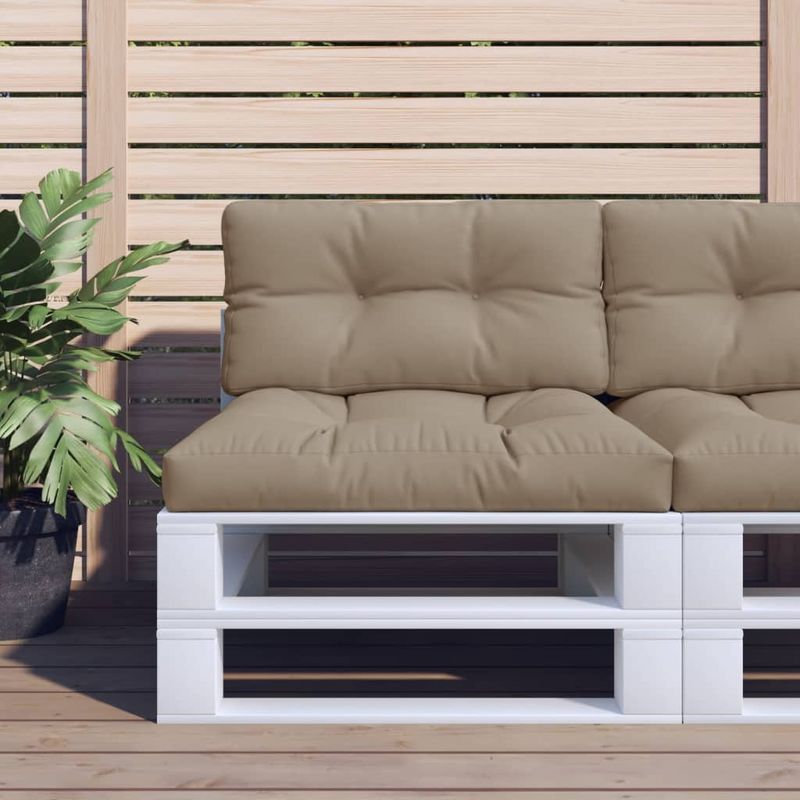 Casa si Gradina - Gradina si terasa - Mobilier exterior - Perne decorative exterior - Perne de paleti, 2 buc., gri taupe, material textil - Infinity.ro