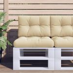 Casa si Gradina - Gradina si terasa - Mobilier exterior - Perne decorative exterior - Perne pentru paleti, 2 buc., bej, material textil - Infinity.ro