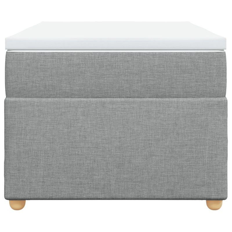 Casa si Gradina - Mobilier - Paturi si accesorii - Paturi - Pat continental cu saltea, gri deschis, 80x200 cm, textil - Infinity.ro