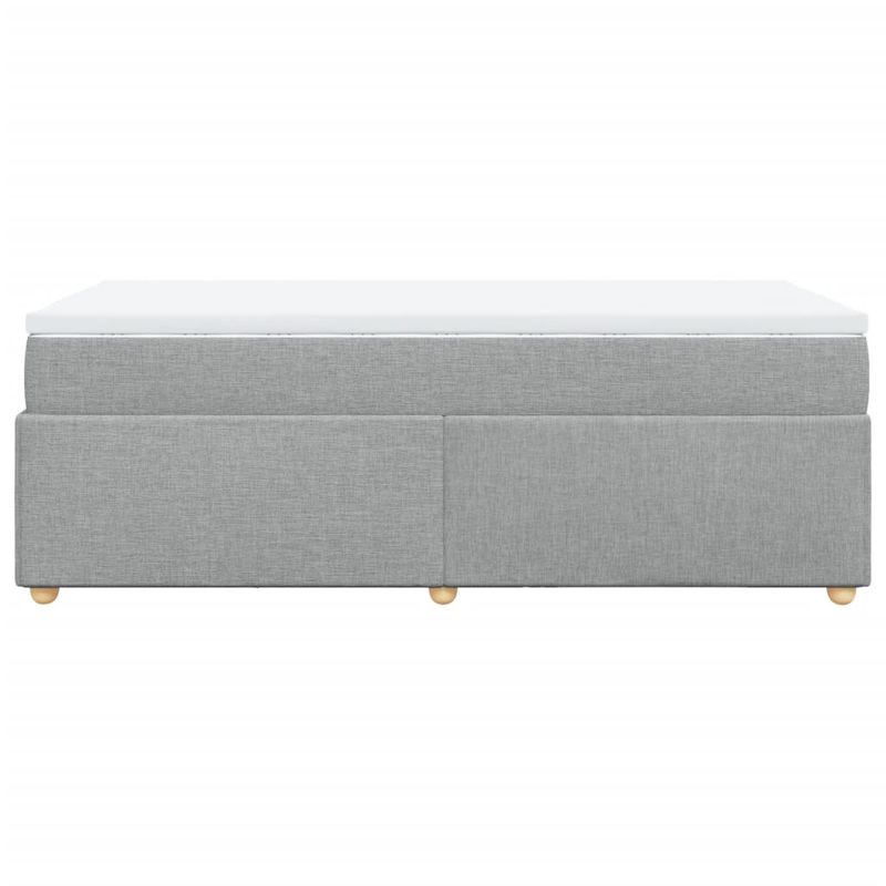 Casa si Gradina - Mobilier - Paturi si accesorii - Paturi - Pat continental cu saltea, gri deschis, 80x200 cm, textil - Infinity.ro