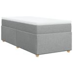 Casa si Gradina - Mobilier - Paturi si accesorii - Paturi - Pat continental cu saltea, gri deschis, 80x200 cm, textil - Infinity.ro