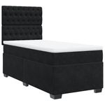 Casa si Gradina - Mobilier - Paturi si accesorii - Paturi - Pat box spring cu saltea, negru, 90x190 cm, catifea - Infinity.ro