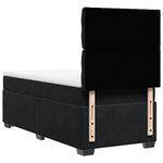 Casa si Gradina - Mobilier - Paturi si accesorii - Paturi - Pat box spring cu saltea, negru, 90x190 cm, catifea - Infinity.ro