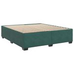 Casa si Gradina - Mobilier - Paturi si accesorii - Paturi - Pat box spring cu saltea, verde inchis, 200x200 cm, catifea - Infinity.ro