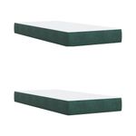Casa si Gradina - Mobilier - Paturi si accesorii - Paturi - Pat box spring cu saltea, verde inchis, 200x200 cm, catifea - Infinity.ro