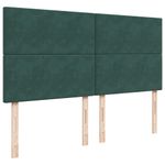 Casa si Gradina - Mobilier - Paturi si accesorii - Paturi - Pat box spring cu saltea, verde inchis, 200x200 cm, catifea - Infinity.ro