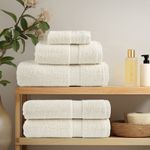 Casa si Gradina - Textile si covoare - Textile baie - Prosoape - Set de prosoape premium, 8 piese, crem, 600 g/m² 100% bumbac - Infinity.ro