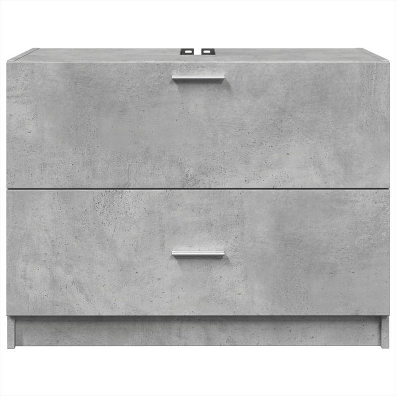 Casa si Gradina - Mobilier - Mobilier baie - Comode baie - Dulap de chiuveta, gri beton, 78x37x59 cm, lemn prelucrat - Infinity.ro