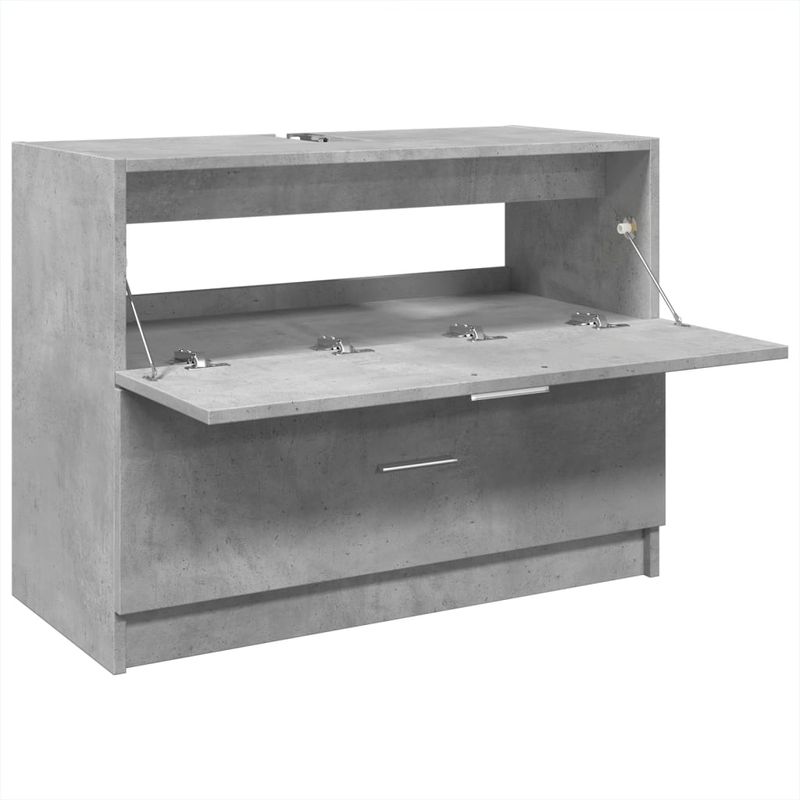 Casa si Gradina - Mobilier - Mobilier baie - Comode baie - Dulap de chiuveta, gri beton, 78x37x59 cm, lemn prelucrat - Infinity.ro