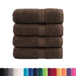 Casa si Gradina - Textile si covoare - Textile baie - Prosoape - Prosoape premium 4 buc., maro 30x30 cm, 600 gsm 100% bumbac - Infinity.ro
