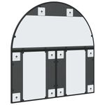 Casa si Gradina - Decoratiuni - Oglinzi - Oglinda de perete, negru, 80x80 cm, arcuita, fier - Infinity.ro