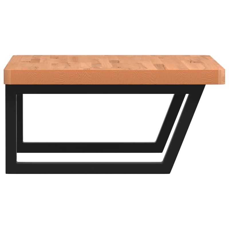 Casa si Gradina - Mobilier - Biblioteci si rafturi - Rafturi - Raft pentru lavoar montat pe perete, otel si lemn masiv fag - Infinity.ro