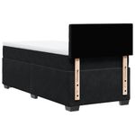 Casa si Gradina - Mobilier - Paturi si accesorii - Paturi - Pat cu arcuri cu saltea, negru, de o persoana, catifea, model cu blocuri pătrate - Infinity.ro