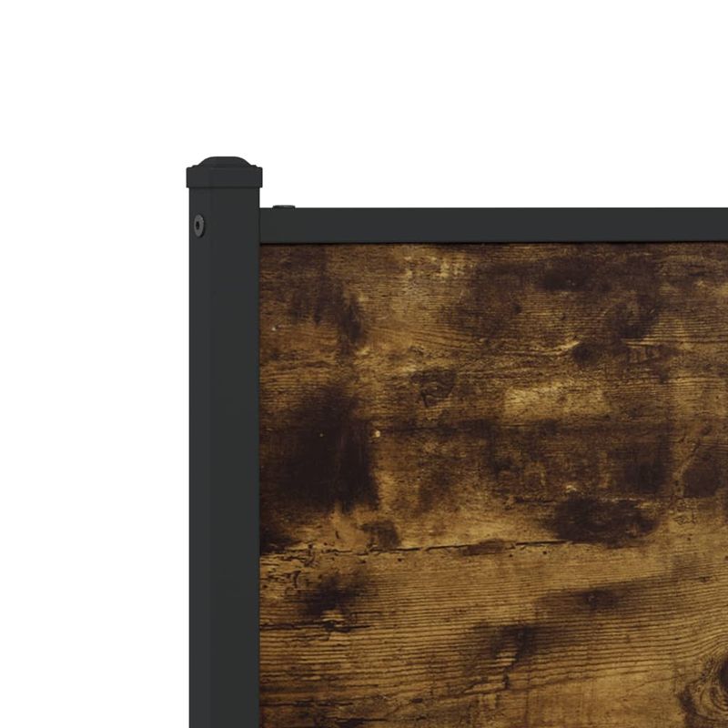 Casa si Gradina - Mobilier - Paturi si accesorii - Paturi - Cadru pat metalic cu tablie, stejar fumuriu, 180x200 cm - Infinity.ro
