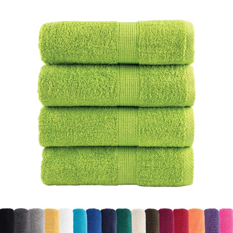 Casa si Gradina - Textile si covoare - Textile baie - Prosoape - Prosoape oaspeti premium 4buc. 30x50cm 600gsm 100% bumbac, verde măr - Infinity.ro