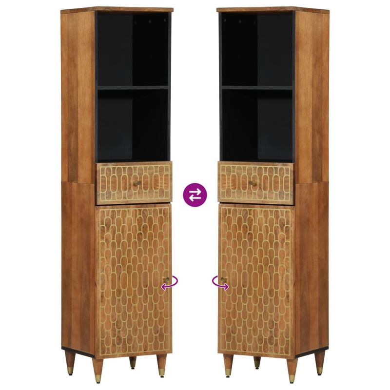 Casa si Gradina - Mobilier - Seturi de mobilier - Seturi baie - Set mobilier de baie, 3 piese, lemn masiv de mango - Infinity.ro