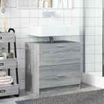Casa si Gradina - Mobilier - Mobilier baie - Comode baie - Dulap de chiuveta, gri sonoma, 59x37x59 cm, lemn prelucrat - Infinity.ro