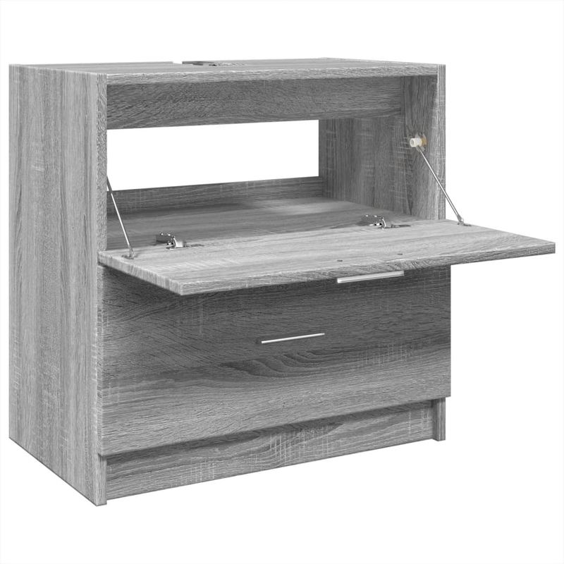 Casa si Gradina - Mobilier - Mobilier baie - Comode baie - Dulap de chiuveta, gri sonoma, 59x37x59 cm, lemn prelucrat - Infinity.ro