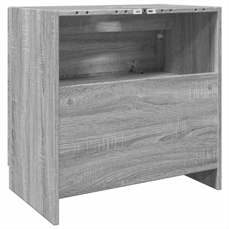 Casa si Gradina - Mobilier - Mobilier baie - Comode baie - Dulap de chiuveta, gri sonoma, 59x37x59 cm, lemn prelucrat - Infinity.ro