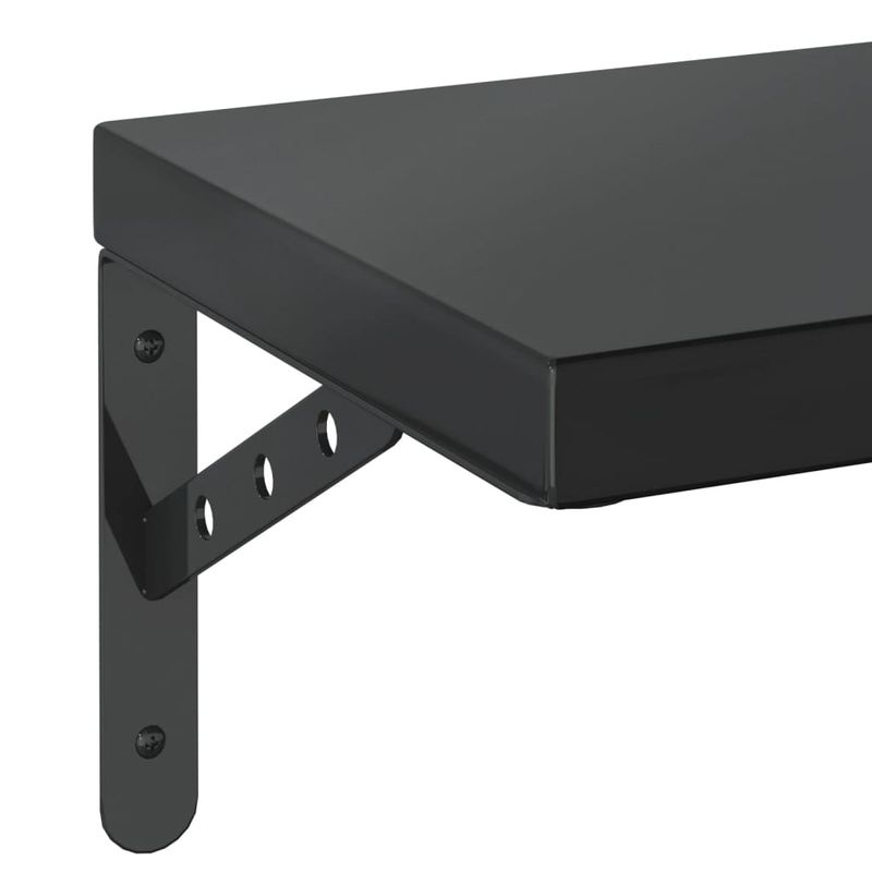 Casa si Gradina - Mobilier - Biblioteci si rafturi - Rafturi - Rafturi de perete 2 buc., 100x23,5 cm, negru otel inoxidabil - Infinity.ro