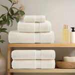 Casa si Gradina - Textile si covoare - Textile baie - Prosoape - Set de prosoape premium, 12 piese, crem, 600 g/m² 100% bumbac - Infinity.ro