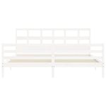 Casa si Gradina - Mobilier - Paturi si accesorii - Paturi - Cadru de pat cu tablie single mic, alb, lemn masiv - Infinity.ro