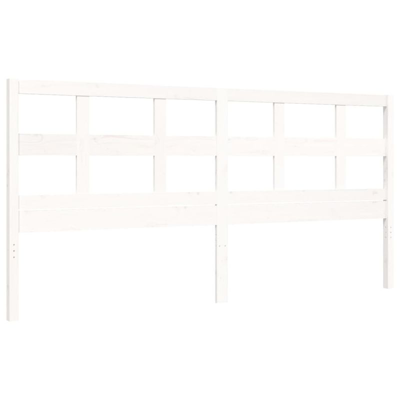 Casa si Gradina - Mobilier - Paturi si accesorii - Paturi - Cadru de pat cu tablie single mic, alb, lemn masiv - Infinity.ro