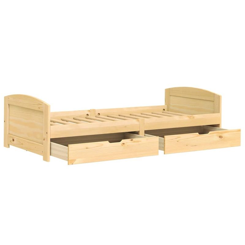 Casa si Gradina - Mobilier - Paturi si accesorii - Paturi - Pat de zi cu 2 sertare "IRUN", 90x200 cm, lemn masiv pin - Infinity.ro