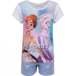 Fashion, accesorii si bijuterii - Copii - Lenjerie si pijamale copii - Pijamale copii - Pijamale scurte fete, Frozen memorie of home, Albastru 6 ani  116 CM - Infinity.ro
